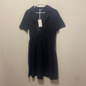 Black short sleeve dress